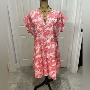 Vineyard Vines Pink and White Dress